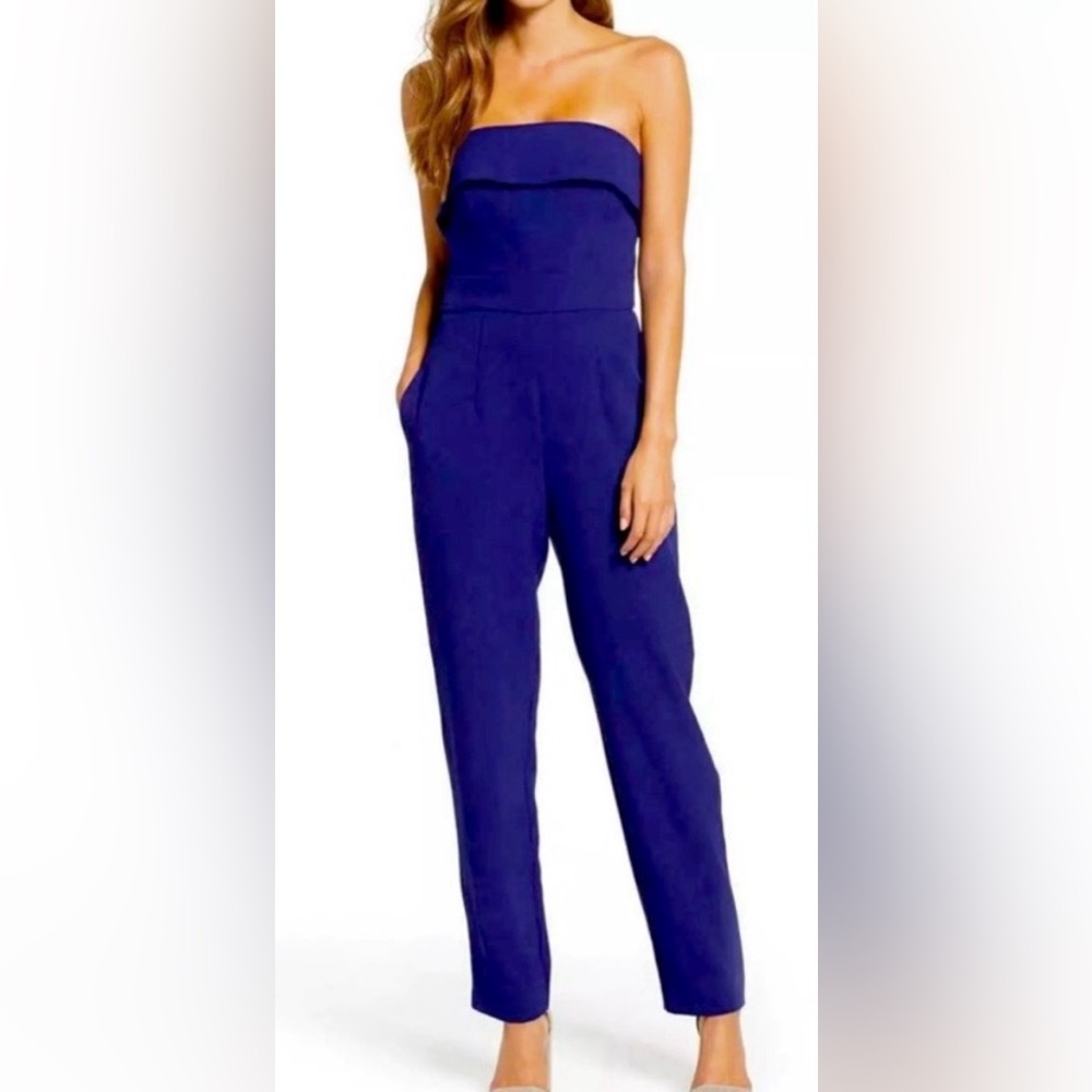 Vince Camuto Royal Blue Straight Leg Jumpsuit Size 2